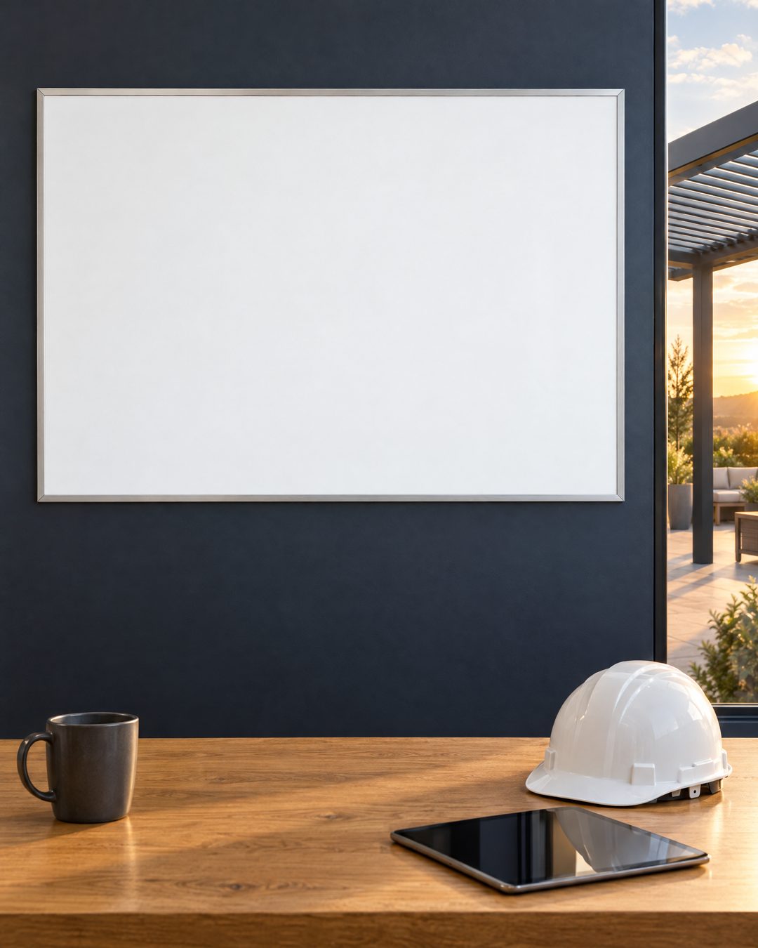 Planning annuel des chantiers d’un poseur sur un tableau blanc. Sans pub, il n’est rempli qu’au printemps et au début de l’été. Avec Kaora, il est rempli tous les mois de l’année.